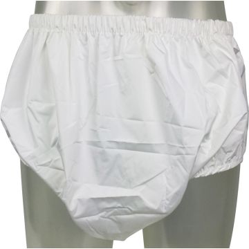 Weisse Windelhose mit Atmende PUL Aussenlage