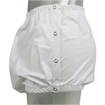 PVC Broek met Drukknopen aan Zijkant, Wit danwel Transparant